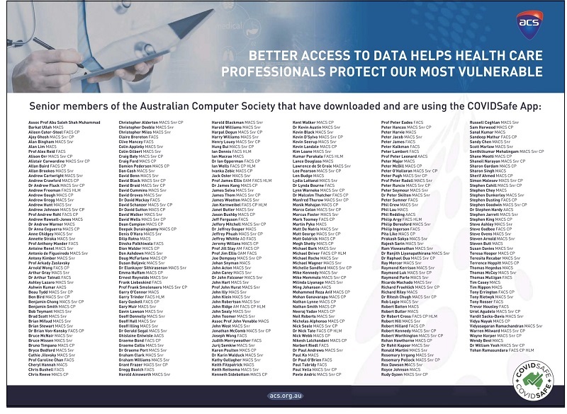 ACS members back COVIDSafe app Information Age ACS